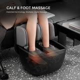 NEW 2 in 1 Foot and Leg Massager - Foldable Ottoman. Calir Compression, Shiatsu Roller, Vibrating Massage with Heat. K68 Model.