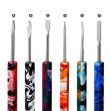 LTQ Rosin Dab Tools Water Pipe Wax Dabber Sier Square Resin Handle Stainless Steel for Dry Herb Vaporizer Quartz Nails Bongs