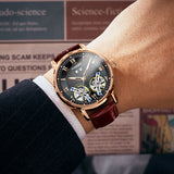 GUANQIN Luxury Fashion Brand Two Hand Wheel Automatic Mechanical Watch Men's Watch Sapphire Stainless Steel Relogio Masculino