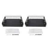 2PCS Pull Out Cabinet Organizer Metal Flexible Multifunctional Pull Out Spice Rack for Under Sink Kithen Short