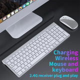 Bluetooth 5.0 & 2.4G Wireless Keyboard and Combo Mini Multimediboard Mouse Set for Laptop PC TV iPad book Android