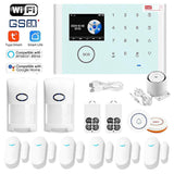 CS118 WiFi+GSM+GPRS 3 IN 1 Network Intelligent Home Alarm System Tuya APP Remote Control 433MHz Home Secure Door Bell Smart Alertor Compatible with A