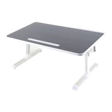 Laptop Bed Table with Foldable Legs Rotating Table Top Aluminum Alloy Portable Laptop Desk for Writing Working Reading Eating Black