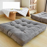 Thicken Corduroy Seating Cushion Cotton Filling Comfortable Floor Pillows for Living Room Meditation Charcoal Gray