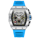 Fashion Men's Watch ONOLA Unique Design Multi-functional Automatic Mechanical Watches Men's Tape Waterproof Wristwatch