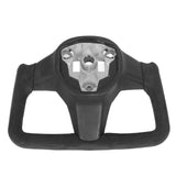 Car Steering Wheel Ergonomic Yoke Steering Wheel with Side Carbon Fiber Trims for Auto Replacement for Tesla Model 3 Y 2018+
