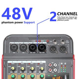 6-Channel Audio Mixer Outdoor Conference Audios USB Bluetooth Reverb Video Processor Sing Live with Sound Card Sounds Mixers