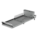 1PCS Dish Drying Utensils Drainer With Drain Basket Countertop Dinnerware Organizer Kitchen Storage Rack
