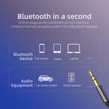 3.5mm Jack AUX Bluetooth 5.0 Receiver Wireless Audio Adapter Mini USB Dongle Stereo Handsfree Car Kit with Mic Music Transmitter
