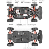 1:10 70km/h High-speed Drift Remote Control 2.4G 4WD Off-road Vehicle Dual-speed Rc Car Children's Christmas Gift