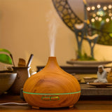 1pc Aroma Diffuser Essential Oil Large Room Office 550ml Wood Color USB Charge Essential Oil Diffusers