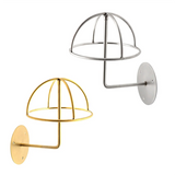 Wall Mounted Metal with Hat Shape Dome Shaped Decorative Wig Stand Skeleton Cap Bracket Home Display