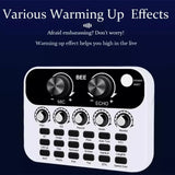 Live Sound Card V8 English Mini Audio Interface Podcast Mixer Suitable For PC Computer Phone Broadcast Recording Effects New