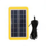 3W Solar Panel Emergency Kit - 4-Head USB Charger Cable & 2 LED Bulbs for Outdoor Camping & Hiking