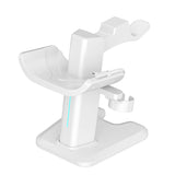 Glasses Holder Headset Charging Dock Stable VR Gaming Headst Rack Space Saving with LED Light for Meta Quest 3