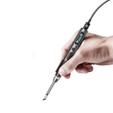 T65 Smart Soldering Iron with 6PCS Iron Heating Cores Fast Heating 65W Adjustable Temperature 150~450℃ Auto Sleep PD+QC Fast Charging Aluminum Alloy Handle