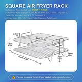 for Cosori 5.5L Fryer, 2 Tier Air Grill/Shelf/Dehydrator Rack Square ,Air Fryer Accessories