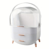 Organize Your Beauty Routine with This Large Capacity Cosmetic Storage Box with Drawer!