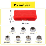 7-Piece Set Of Steel Cap 24-38MM Oil Socket Wrench Hand Filter Removal And Assembly Tool