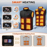 21 Areas Self Heating Winter Adjustable Temperature USB Heater Camping Jacket Thermal Vest Body Warmer Coat