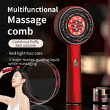 Electric Comb Vibration Red Light Therapy Growth Massage Scalp Brush Anti Hair Loss Liquid Oil Applicator Dropship