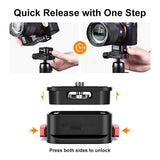 Quick Release Plate, Camera Mount Adapter 1/4" 3/8" Screw, Compatible with DSLR Camera, Tripod Ball Head