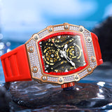 Luxury ONOLA Fashion watches men Hollow Full-automatic Mechanical Tape Waterproof Watch for Men Montres Pour Hommes Clock