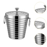 Metal Ice Champagne Cooler Bucket - For Camping, Picnic & Cocktails