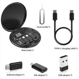 Portable Multifunctional Data Storage Box, 60W Fast Mobile Phone Holder, Charging Cable Set, Multi Head Conversio