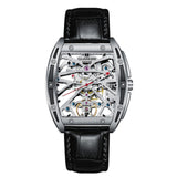 GUANQIN Leather Strap Watch Mens Automatic Tourbillon Waterproof Watch Luxury Brand Mechanical Accessories Men Relogio Masculino