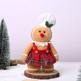 2PCS Man Toys Pillows Stuffed Christmas Gingerbread Plush Doll