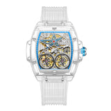 Watches men ONOLA Luxury Fashion Plastic Transparent Hollow Full Automatic Mechanical Watch for Men Waterproof Clock