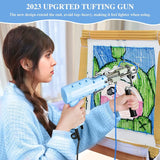 2 in 1 Tufting Electric Carpet Gun - Cut and Loop Pile, Speed Adjustable for Beginners