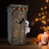 Animated Resin Mummy Toilet Decoration For Halloween - Outdoor Spooky Ornament For Haunted House