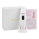 LCD Digital Tester Moisture&Oil Test Meter Analyzer Fluorescent Agent Detector For Forehead Cheek Skin Care