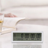 Big Digital Countdown - 999 Days Count Down Clock Timer for Graduation Lab Kitchen (White)