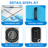 3.5m Iatable Stand Up Paddle Board PVC Surfboard Adults-Stable Versatile Portable for Surfing Racing Fishing and Yoga