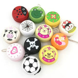 Cute Animal Prints Yoyo Ladybug Kids Yo-Yo Creative Toys for Children 5cm Wooden Yo Ball
