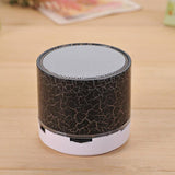 A9 Colorful Mini Portable Speaker Bluetooth Wireless Car Audio Dazzling Crack LED Lights Stereo Subwoofer USB Charging Wireless Music Player