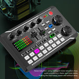 F998 Bluetooth-Compatible Sound Card Studio Record Phone Computer Live Audio Mixer PC Voice Mi Console Amplifier