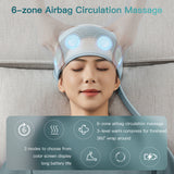 Electric Massager Pressure Heating Strap - Kneading Air Bag for Head and Skin Relaxation. Massage for Pain Relieving Headache.