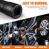 Wheel Lock Removal Kit,10Pcs Lug Nut Remover,1/2Inch-Drive Impact Out Bolt Extractor Socket For Removing Damaged Durable