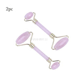 Natural crystal powder jade roller facial massage, beauty massage stick scrapping plate stone