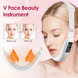 15 Gears EMS Face Lifting hine Microcurrent Double Chin Remover Facial Massager Vibration Slimming Firming V-Face Lift Device
