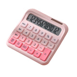 Desktop Calculator 12 Digit Large LCD Display Big Button Calculators Solar Power and Battery Operated Suitable for Office