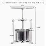 Household Manual Fruit Wine Press 6L Grape Berry Apple Juice Pressing Vegetable Dehydrating hine Commercial