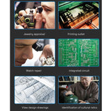 LED Headband Magnifier For Jewelry Watch Electronic Repair Hands Free Magnifying Glasses 1X 1.5X 2X 2.5X 3.5X Lens Loupe