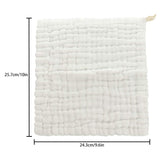 Muslin Bath Towels, 10 Pack Of Reusable Soft Absorbent Cotton Baby Face Towel, For Baby's Delicate Skin White