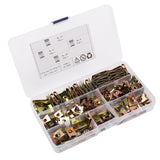 Top-220Pcs Speed Fasteners U Nuts Self Tapping Screw Spire Clip Hole Interior Door Trim Panel Clips Metal Rivets