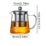1 Set, Teapot Set, Thickened Glass Teapot, Heat-resistant Flower Teapot, Tea Infuser, Stainless Steel Filter Teapot, Tea Set